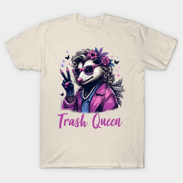 Opossum Lady Trash Queen T-Shirt by DarkWave